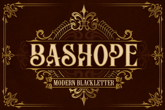 Bashope: A Bold Blackletter Font for Branding