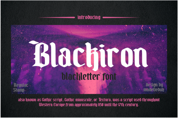 Blackiron: A Bold Blackletter Font for Branding
