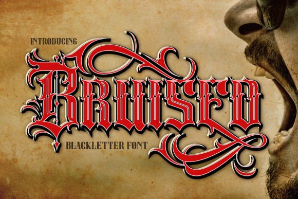 Bruised Font: A Modern Blackletter for Bold Branding