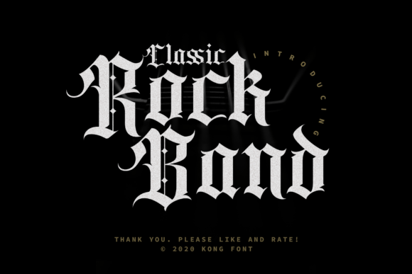 Classic Rock Band: A Bold Blackletter Font for Crafters and Makers