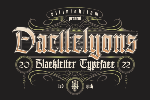 Dacttelyons: A Gothic Blackletter Typeface for Editorial Design
