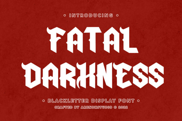Fatal Darkness: Gothic-Inspired Blackletter Font for Crafters & Sellers