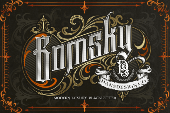 Gomsky: A Bold Blackletter Font for Elegant Branding