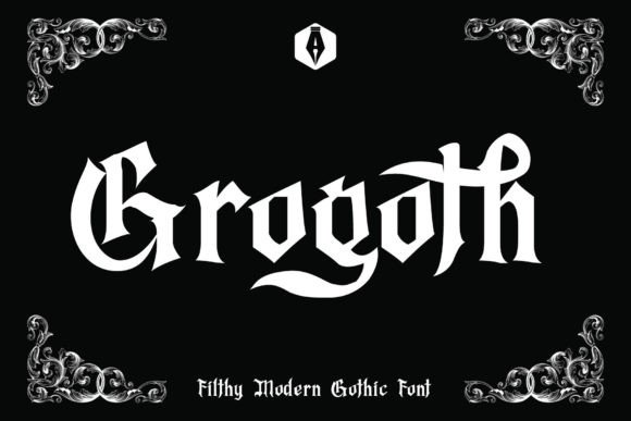Grogoth: A Modern Blackletter Font for Bold Branding and Design Projects