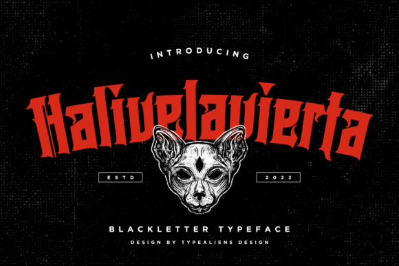 Halivelavierta: A Gothic-Inspired Blackletter Font for Modern Craft Designs
