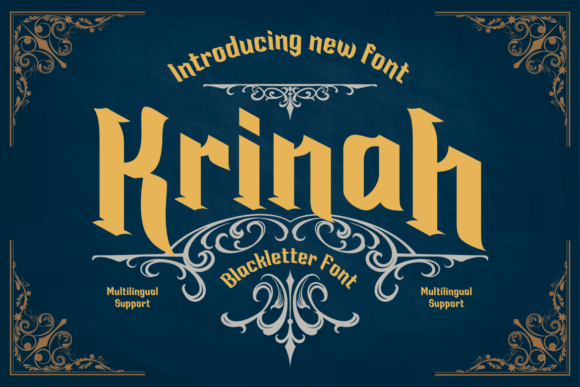 Krinah: The Gothic Blackletter Font for Bold Branding