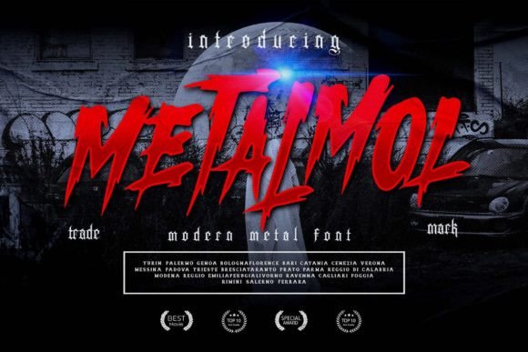 Metalmol: A Horror Metal Blackletter Font for Bold Editorial Design