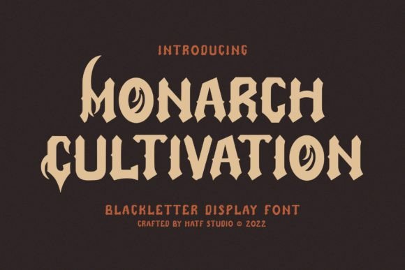 Monarch Cultivation: A Gothic-Inspired Blackletter Font for Crafters and Makers