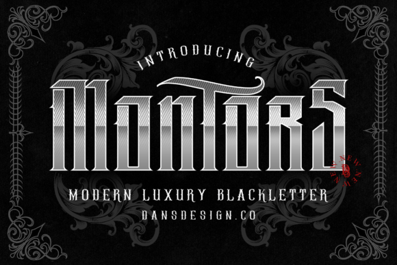 Montors: A Modern Blackletter Font for Horror-Metal and Retro Urban Design