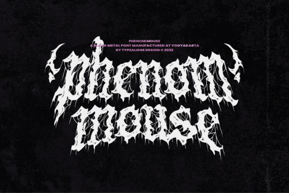 Phenom Mouse: A Gothic Blackletter Font for Bold Branding and Creative Typography