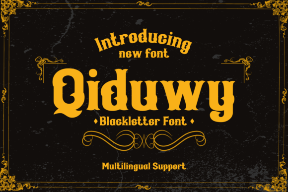 Qiduwy: A Futuristic Blackletter Font for Bold Campaigns