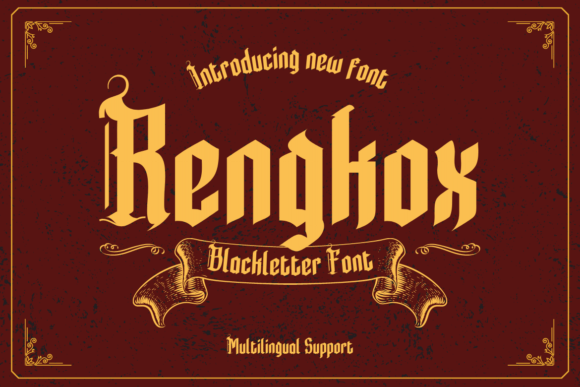 Rengkox Blackletter Font: Elevate Your Brand with Vintage Elegance