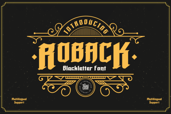 Roback Font: Bold Blackletter Style for Crafters and Product Designers