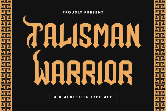 Talisman Warrior: Gothic Blackletter Font for Craft and Product Design
