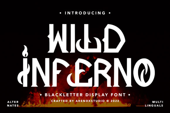 Wild Inferno: A Bold Blackletter Font for Striking Web Design and Digital Branding