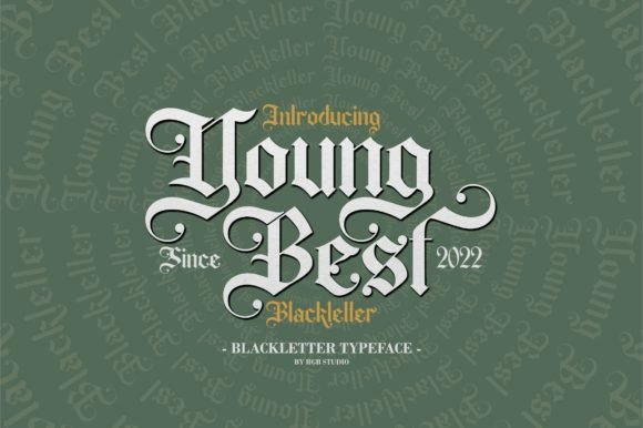 Young Best: A Bold Blackletter Font for Striking Branding Projects