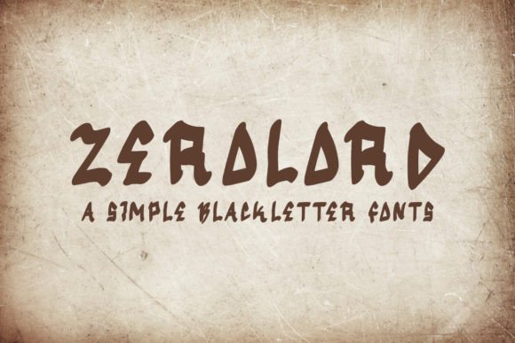 Zerolord: A Vintage Blackletter Font for Timeless Design